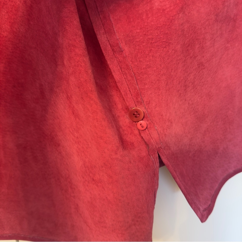TravelSmith Pink Suede Leather Jacket | Button Front - Picture 6 of 6